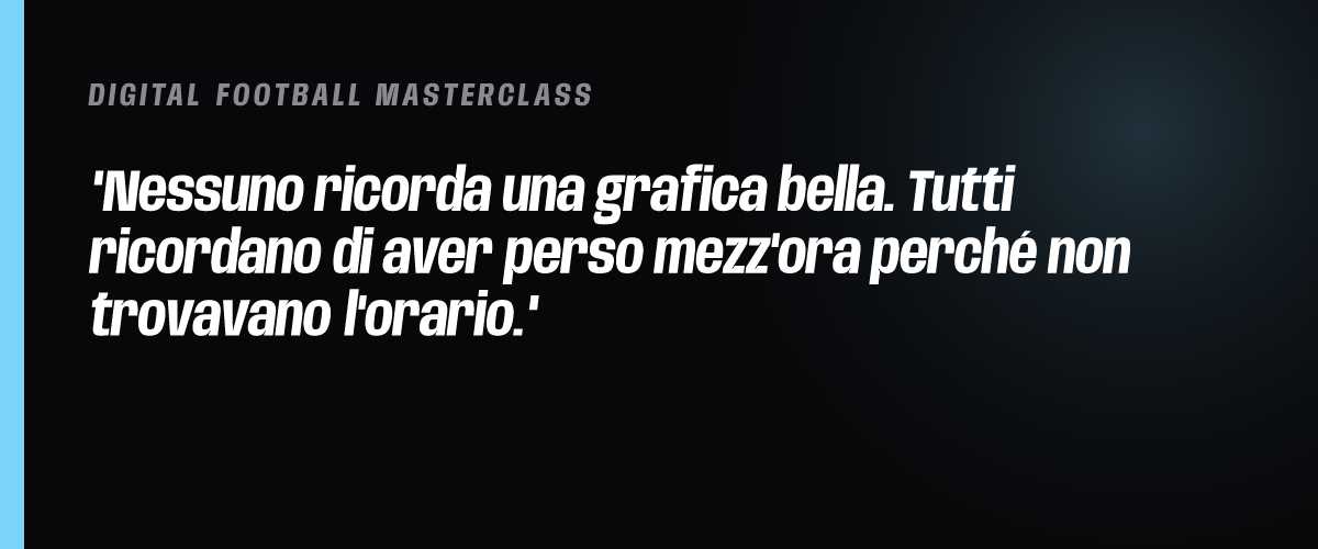 Nessuno ricorda una grafica bella. Tutti ricordano di aver perso mezz'ora perché non trovavano l'orario.