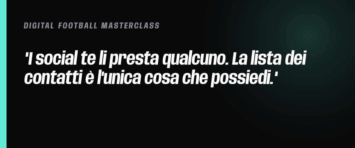 I social te li presta qualcuno. La lista dei contatti è l'unica cosa che possiedi.